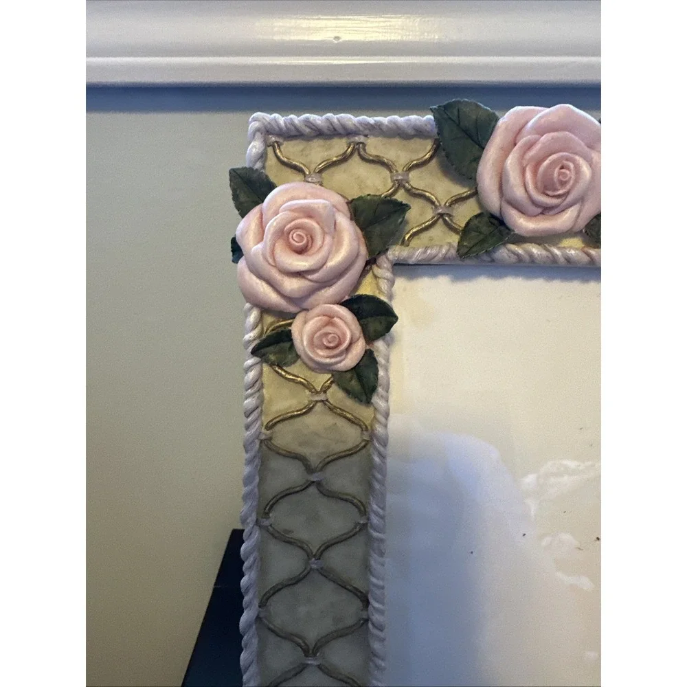 Ganz Photo Frame Pink Roses Romantic 4x6 Photo Frame is 8x10‎